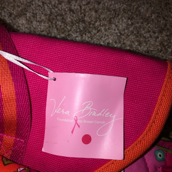 NWT Vera Bradley pink swirls campus backpack Breast cancer retired pattern pink - Picture 5 of 6